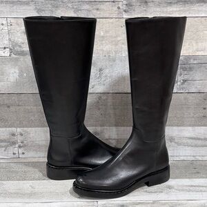 REFORMATION Nancy Knee High Boot In Black Leather - Sz - 6